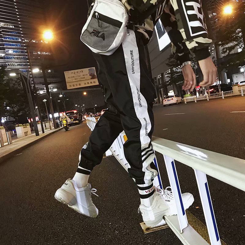 港风chic裤子男韩版潮流秋季休闲裤男士宽松百搭九分裤束脚运动裤|msdalam kategori Pakaian Lelaki, seluar santai - dari Buy2taobao.com untuk memberikan perkhidmatan ejen Taobao profesional membeli