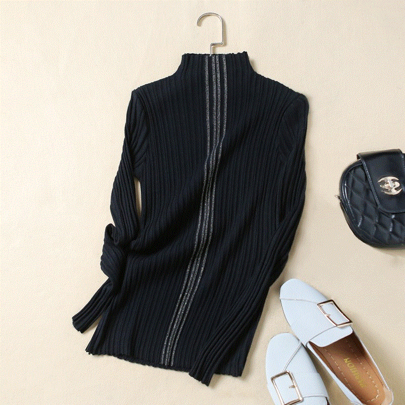 Half a Socket Self cultivation Short sweater Base coat New winter Long sleeve Corsets Bright silk sweaterin the Women's clothing/Boutique , Sweaters category - from Buy2taobao.com to provide professional Taobao agent buy service