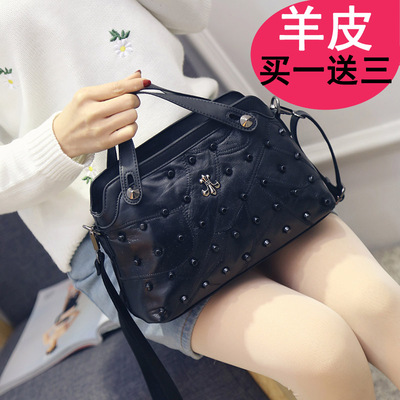 真皮2016新款春夏款时尚单肩斜挎女包手提包韩版软羊皮女士小包包