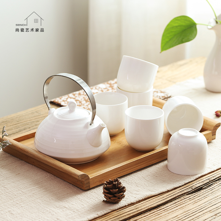 日式花茶茶具套装 家用简约田园陶瓷水杯客厅杯子 整套创意杯具在类目 餐饮具, 茶具, 花草茶具中 - 来自Buy2taobao.com提供专业的淘宝代购服务