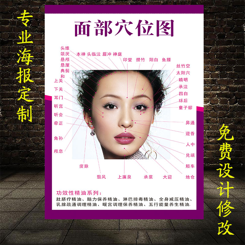 面部穴位图点痣图片美容院按摩挂图男女面痣图脸部刮痧示意图定做在类目 个性定制/设计服务/DIY, 日用/装饰定制, 写真/海报印制中 - 来自Buy2taobao.com提供专业的淘宝代购服务