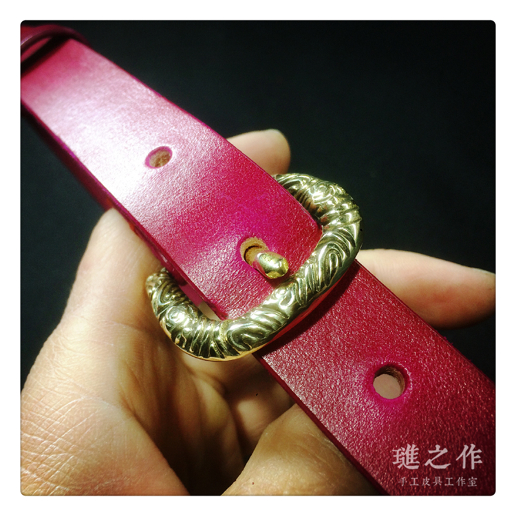 Grizzly Pure handwork make Retro Rose red Ladies Waistband head cowhide lady Belt Private customizedin the Accessories/Leather belt/Hat/Muffler , Belt/Leather belt/Yaolian category - from Buy2taobao.com to provide professional Taobao agent buy service