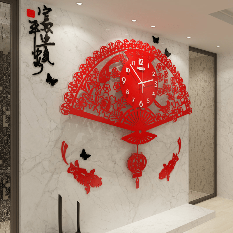 石英钟表挂钟客厅喜庆现代简约个性时钟创意结婚家用挂表中国风在类目 居家日用, 钟, 挂钟中 - 来自Buy2taobao.com提供专业的淘宝代购服务