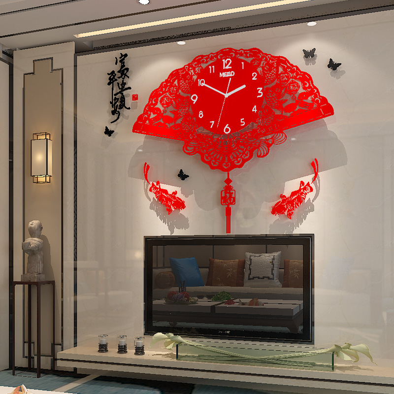 Mercer originality swing Chinese style Clock Wall clock a living room modern Simplicity personality quartz clocks and watches Chinese style Pocket Watchin the Home Daily , Bell , Wall clock category - from Buy2taobao.com to provide professional Taobao agent buy service
