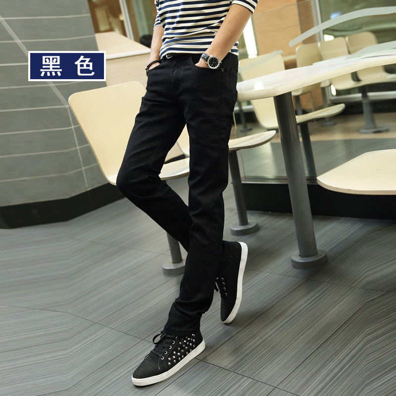 Elastic force man Jeans Spring Self cultivation Pencil Pants black leisure time summer Thin section trousers Korean Edition Trendin the Men's clothing, Jeans category - from Buy2taobao.com to provide professional Taobao agent buy service