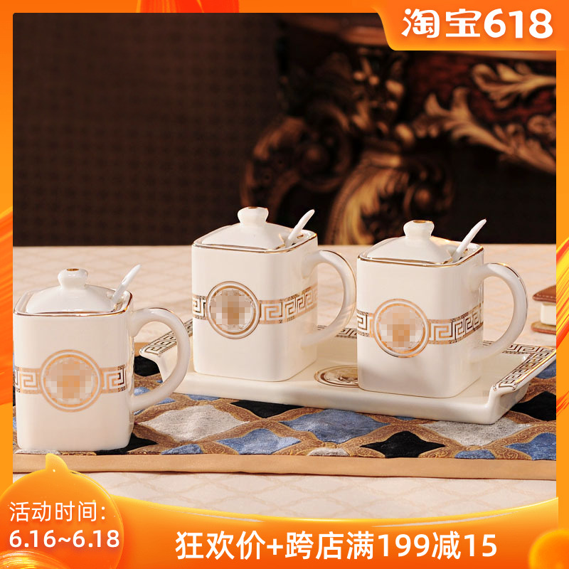 麋象欧式陶瓷调料罐套装厨房家用密封调味品盒创意带盖佐料瓶防潮|msdalam kategori dapur/memasak Appliances, Alat dapur/Penyimpanan dapur, botol penyimpanan/bekas penyimpanan dapur, botol perasa - dari Buy2taobao.com untuk memberikan perkhidmatan ejen Taobao profesional membeli
