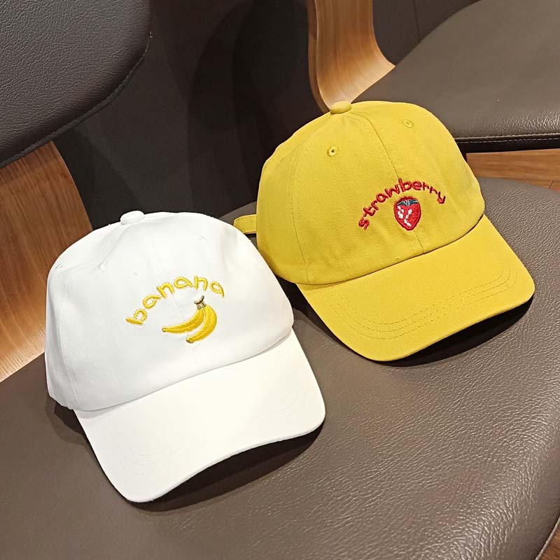 春夏儿童棒球帽子韩版潮休闲百搭太阳帽男女童水果刺绣鸭舌遮阳帽在类目 童装/婴儿装/亲子装, 帽子/围巾/口罩/手套/耳套/脚套, 帽子中 - 来自Buy2taobao.com提供专业的淘宝代购服务