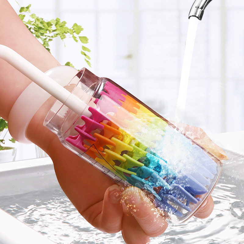 Colorful silica gel Feeding bottle brush Cleaning brush suit Feeding bottle Nipple brush 360 rotate clean Water cup Bottle Brushin the Diapers/Care/Feeding/Push lathe , Feeding bottle/Bottles related , Bottle Brush/Nipple brush category - from Buy2taobao.com to provide professional Taobao agent buy service