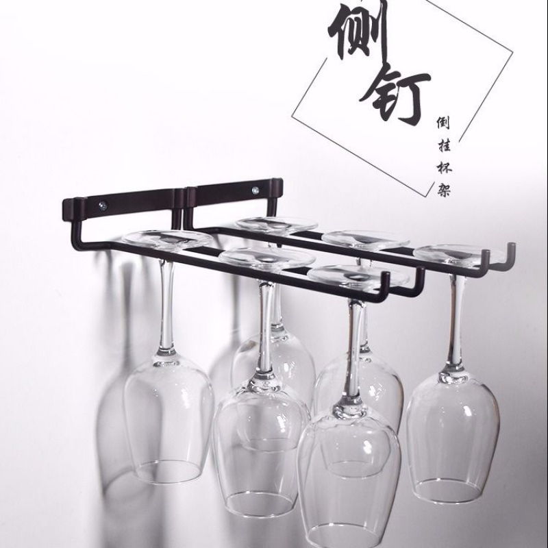 侧边挂红酒杯杯架 高脚杯吊架酒柜倒挂架子 不锈钢古铜悬挂杯架|ruв категории посуда, до дна/бокал/вино, бокал - от Buy2taobao.com для оказания профессиональной услуги покупки агента Taobao