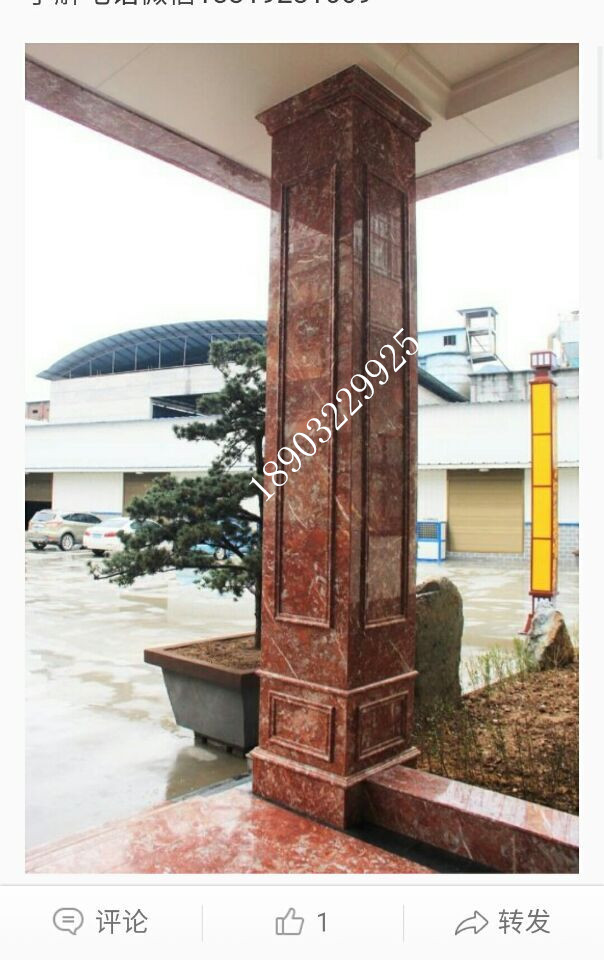 石雕房柱子 正方形大门柱花岗岩四角大门方柱石雕罗马柱园林雕刻