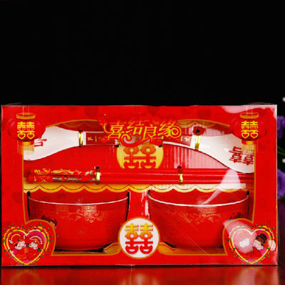 婚庆套碗结婚碗筷套装女方陪嫁套装对碗红碗喜碗筷子结婚庆用品在类目 节庆用品/礼品, 其它节庆用品中 - 来自Buy2taobao.com提供专业的淘宝代购服务