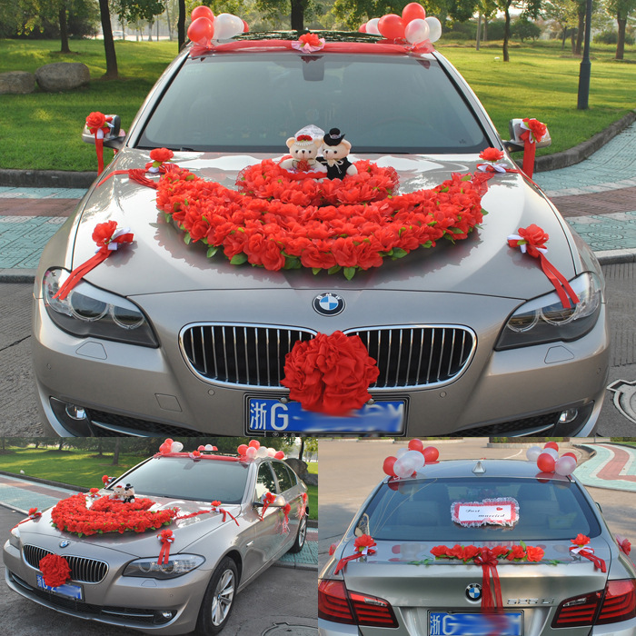 Wedding car decoration suit Front Jacquard marry Wedding car flower simulation Floats arrangement Decorationin the Flower delivery/Flowers simulation/Plants gardening , Wedding flower arrangement , Wedding car with flowers category - from Buy2taobao.com to provide professional Taobao agent buy service