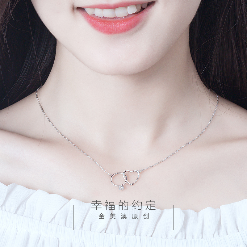 森系爱心形戒指项链罗马圈圈镂空吊坠S925纯银女情侣一对免费刻字在类目 饰品/流行首饰/时尚饰品新, 项链中 - 来自Buy2taobao.com提供专业的淘宝代购服务