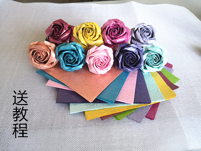 15cm Pearl hand rubbed paper DIY manual Origami Kawasaki rose Wine Glass rose Paper cranes Origami Flower ball Peachin the Electronic Dictionary/Electronic paper book/Stationery , The paper book , Origami/Handmade Paper category - from Buy2taobao.com to provide professional Taobao agent buy service