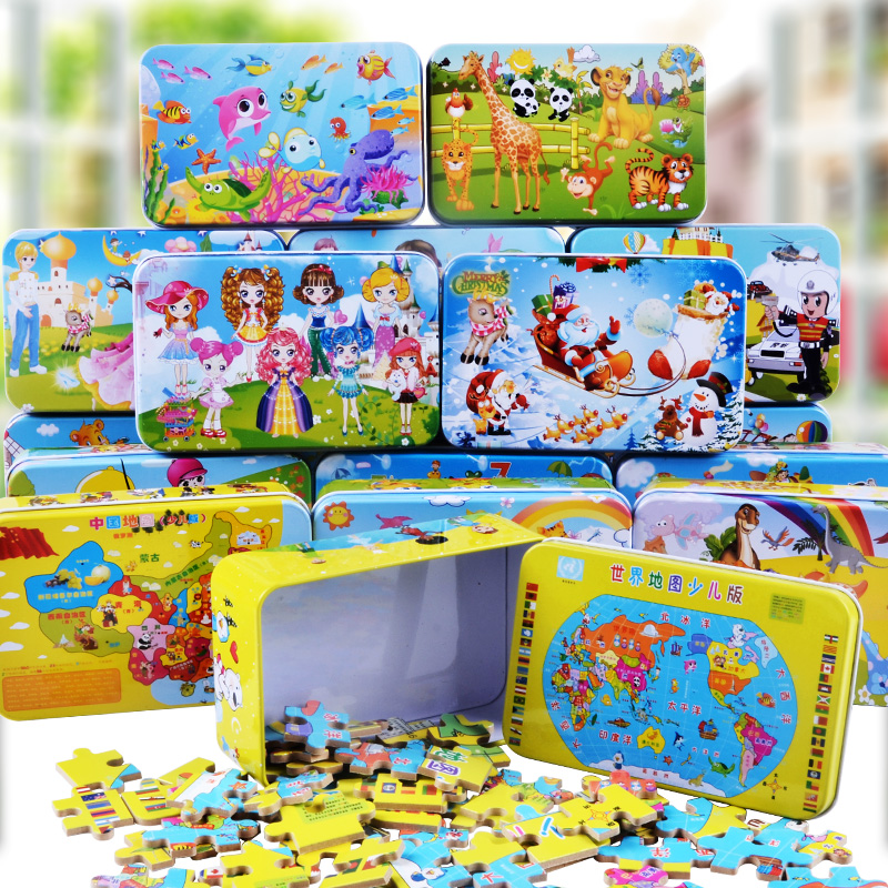 60 Iron box Wooden puzzles children baby Early education BLOCKS Toys child 2-3-4-5-6 The age ofin the Toy/Childs/Puzzle/Building block/Model , Beads/Jigsaw/Pair/Disassembly/Beat Toy , Jigsaw/Puzzle category - from Buy2taobao.com to provide professional Taobao agent buy service