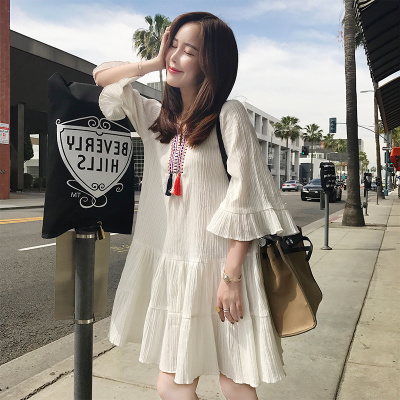 连衣裙女夏2019新款大码女装胖mm宽松中长款很仙的减龄民族风裙子|msdalam kategori Butik wanita / wanita, wanita saiz besar - dari Buy2taobao.com untuk memberikan perkhidmatan ejen Taobao profesional membeli