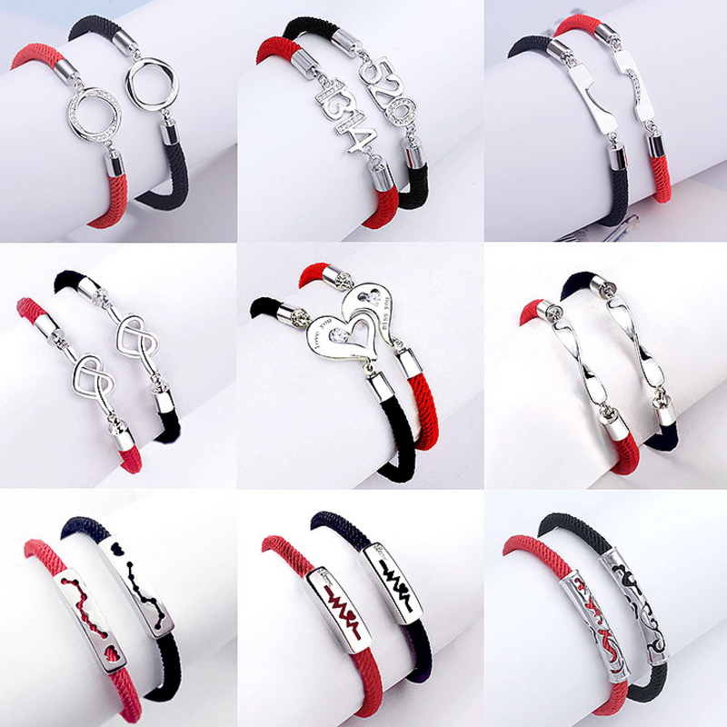 永结同心情侣手链一对韩版学生男女红绳简约情人节生日礼物五彩绳|msdalam kategori Aksesori/Barang Kemas Fesyen, gelang - dari Buy2taobao.com untuk memberikan perkhidmatan ejen Taobao profesional membeli