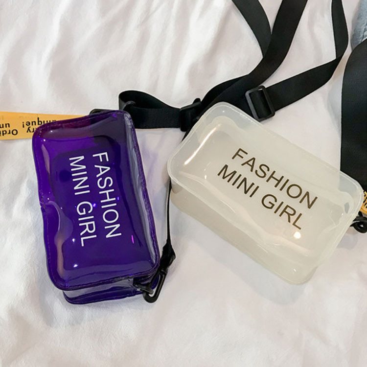 Pack women 2019 new pattern fairy Same item Scrub transparent The single shoulder bag Small square package Street beat Sporty travel Cosmeticin the Sports bag/Outdoor package/Fitting , Satchel/Bag/Leisure package category - from Buy2taobao.com to provide professional Taobao agent buy service