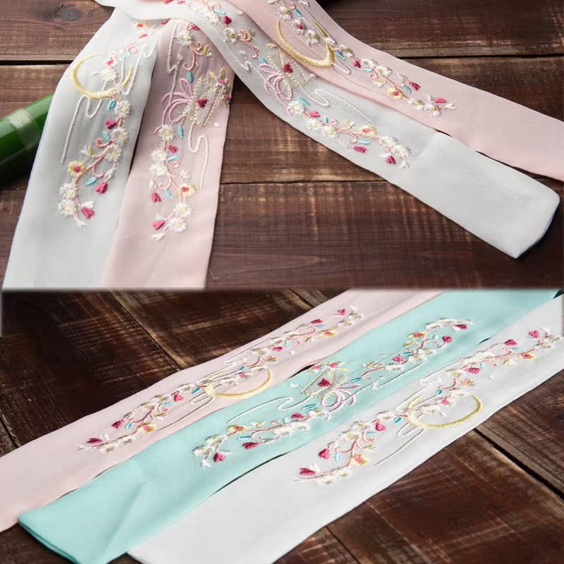 Hanfu Accessories Embroidery Hair band belt Dual use Martial arts style element COS Antiquity Headband Frenum Jewelryin the Men's clothing, National costume category - from Buy2taobao.com to provide professional Taobao agent buy service