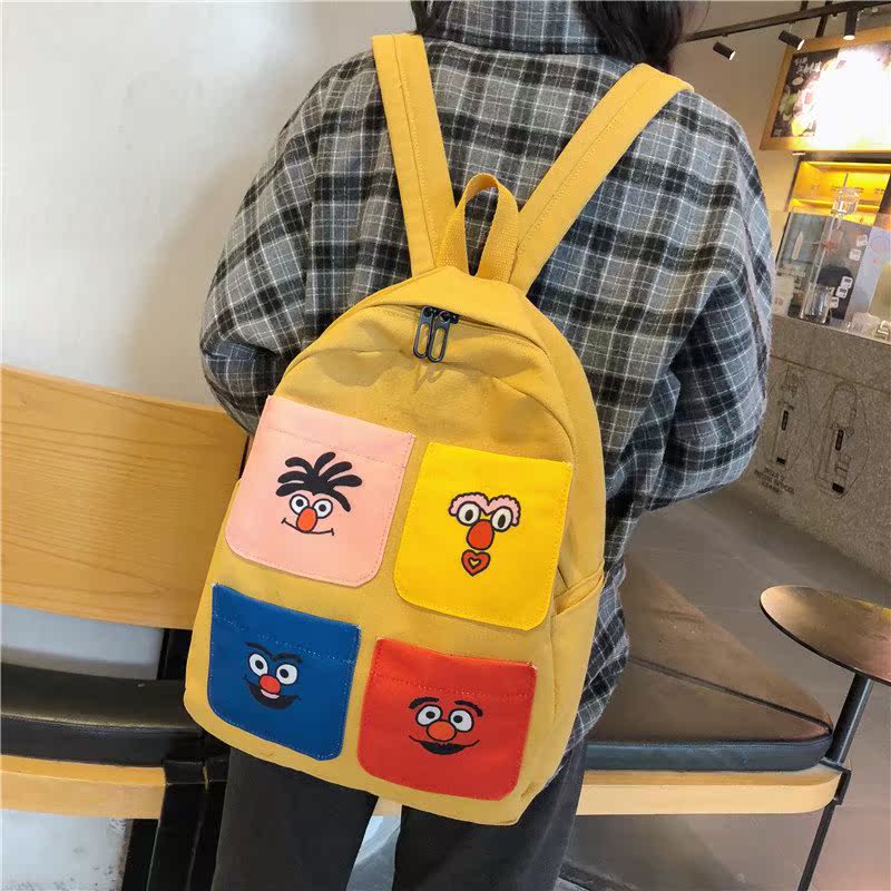 Canvas bag woman 2019 Korean Edition fashion College wind Shoulders back High-capacity schoolbag high school student schoolbagin the Storage consolidation , travel Storage Appliance, travel Storage Suit category - from Buy2taobao.com to provide professional Taobao agent buy service