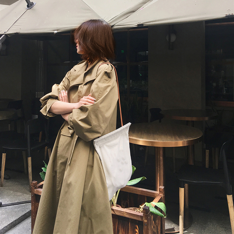 2019春季新款现货过膝chic长外套系带A型摆覆片大牌中长款风衣女在类目 女装/女士精品, 风衣中 - 来自Buy2taobao.com提供专业的淘宝代购服务