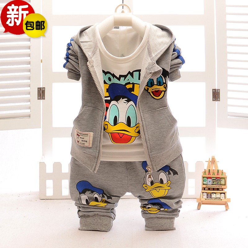 Boys Spring and autumn payment Three suits children pure cotton Kids clothes Baby spring 0-1-2 Age coat 3 tidein the Children/Baby/Family fitted , Children's outdoor clothing , Children's sports suit category - from Buy2taobao.com to provide professional Taobao agent buy service