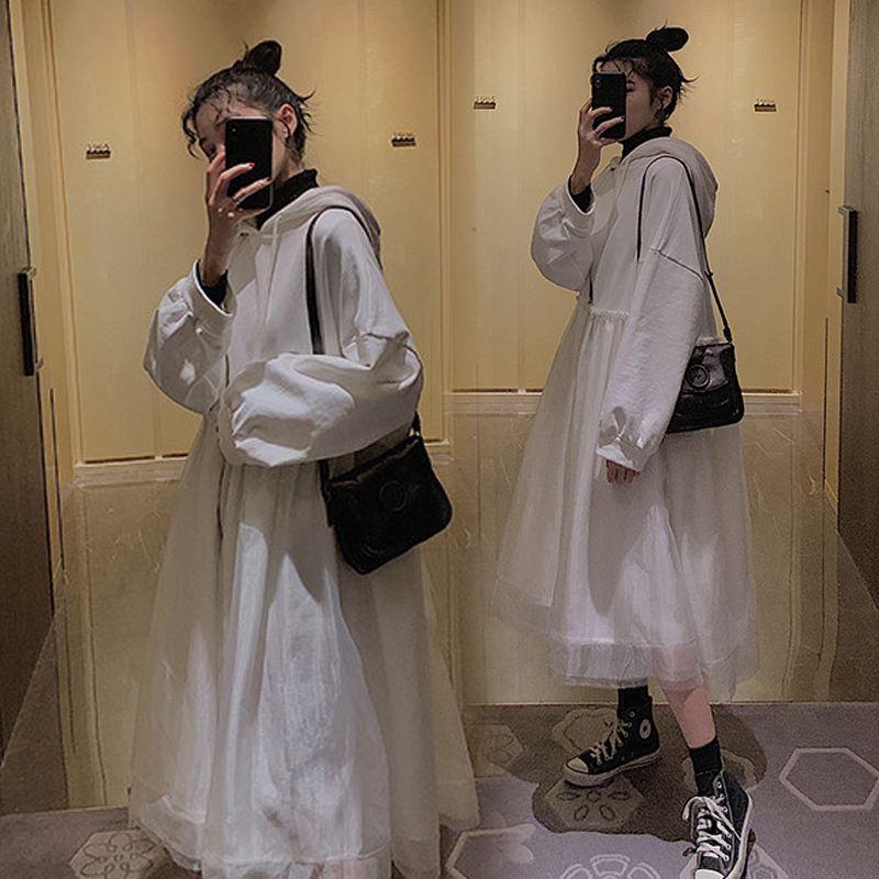 孕婦連衣裙2019春季新款韓版潮媽中長款孕婦裙子拼紗裙春裝衛衣裙在類目 孕婦裝/孕產婦用品/營養, 孕婦裝, 連衣裙中 - 來自Buy2taobao.com提供專業的淘寶代購服務