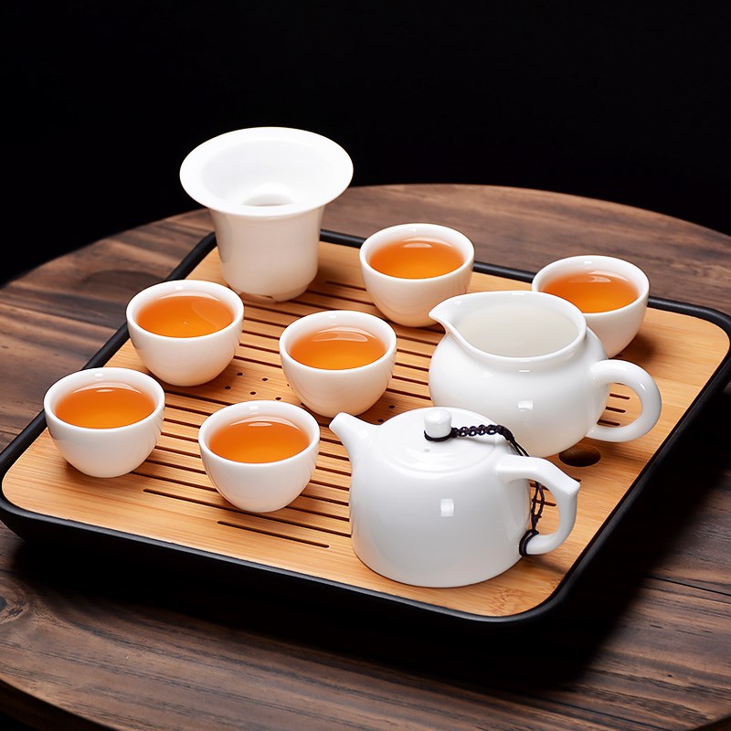 德化白瓷茶具套装礼品家用玉瓷整套茶壶简约功夫茶具杯子 6只装|msdalam kategori pinggan mangkuk, set teh, Kung Fu teh - dari Buy2taobao.com untuk memberikan perkhidmatan ejen Taobao profesional membeli