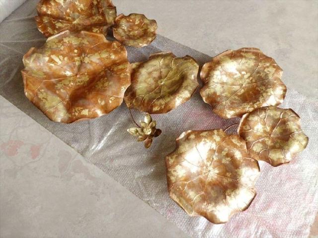 紫铜金箔荷叶荷叶壁饰铜壁饰装饰品酒店大堂水景荷叶壁饰墙面装饰在类目 家居饰品, 壁饰中 - 来自Buy2taobao.com提供专业的淘宝代购服务