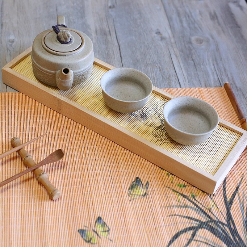 竹制托盘茶盘日式功夫茶具席面茶盘长方形简约茶台茶海干泡台特价|msdalam kategori pinggan mangkuk, set teh, dulang teh - dari Buy2taobao.com untuk memberikan perkhidmatan ejen Taobao profesional membeli