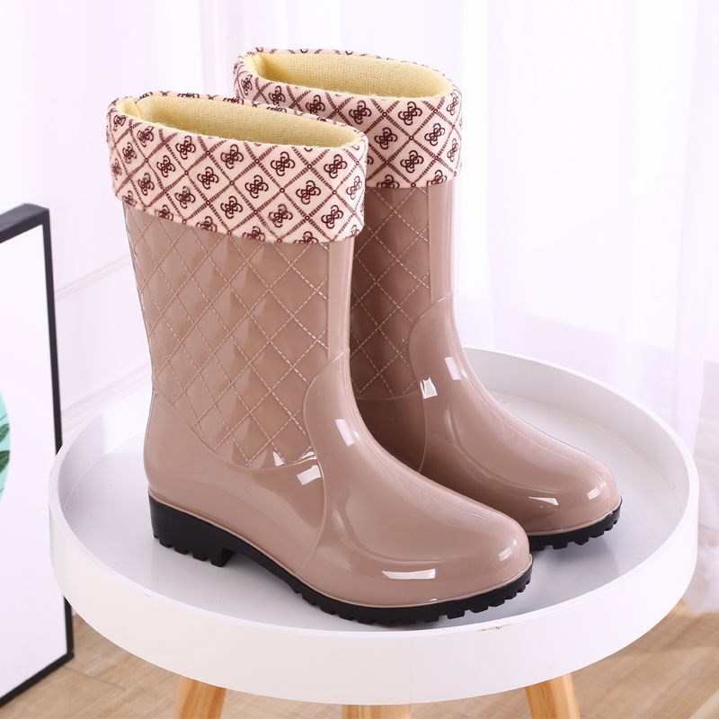 Korean Edition Plush Rain shoes Boots non-slip Waterproof shoes winter fashion keep warm In cylinder adult With cotton Rubber shoesin the Men's Shoes, Rain Boots category - from Buy2taobao.com to provide professional Taobao agent buy service