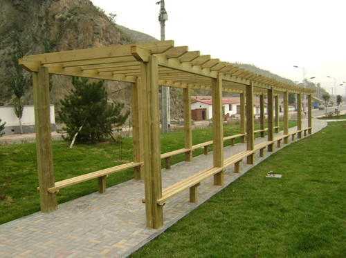 Customized outdoors courtyard Pinus sylvestris Anticorrosive wood Vine Carbonize Gallery Zuodeng Arbor Shenzhen Dongguanin the Basic building materials , Wooden , Carbonized wood category - from Buy2taobao.com to provide professional Taobao agent buy service