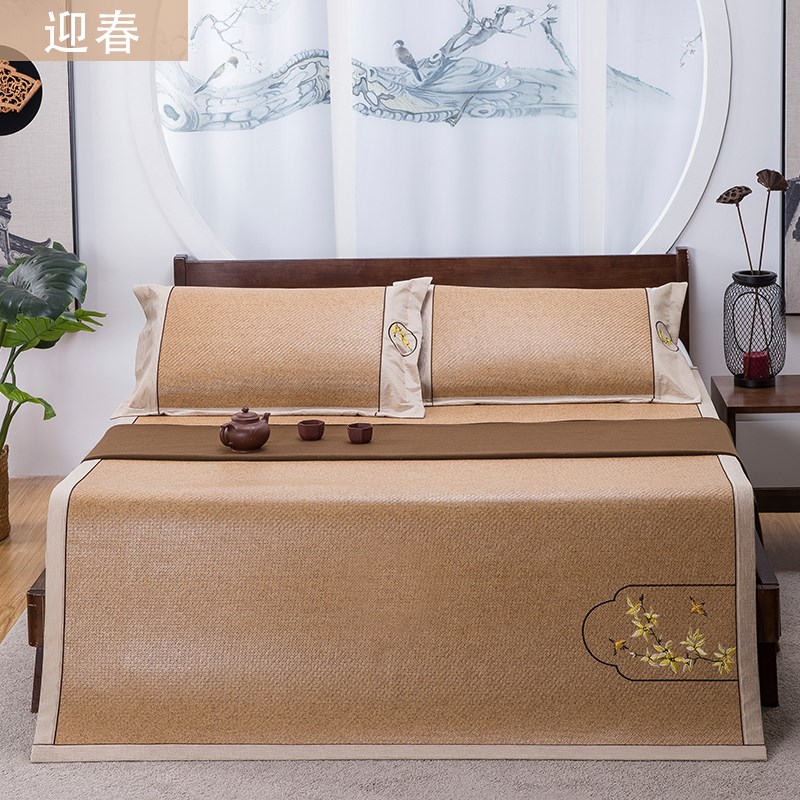中式高档绣花古藤席凉席1.8m床1.5草席子折叠双人夏凉席夏季夏天在类目 床上用品, 凉席/竹席/藤席/草席/牛皮席中 - 来自Buy2taobao.com提供专业的淘宝代购服务