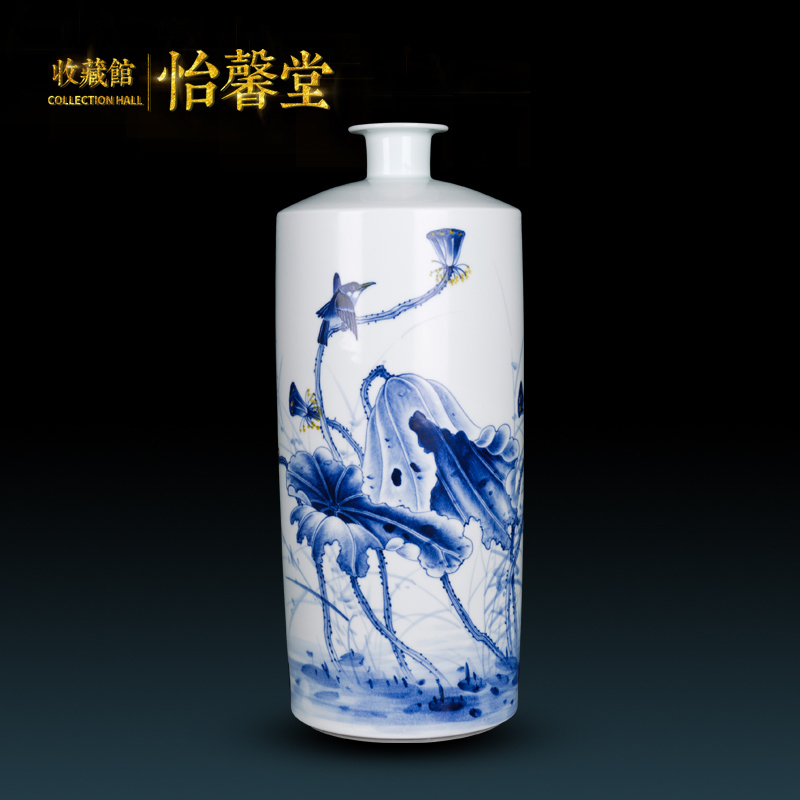 江西省工艺美术师 谢德标 全手绘青花工笔花鸟瓷瓶 花瓶 荷塘情趣在类目 家居饰品, 花瓶/花器/仿真花/仿真饰品, 花器/花瓶, 花瓶中 - 来自Buy2taobao.com提供专业的淘宝代购服务