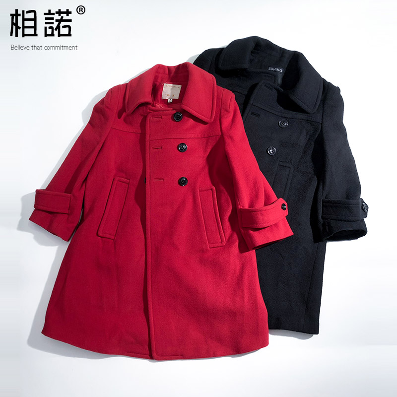 特价清仓翻领韩版双排扣宽松大码毛呢外套羊绒大衣在类目 女装/女士精品, 毛呢外套中 - 来自Buy2taobao.com提供专业的淘宝代购服务