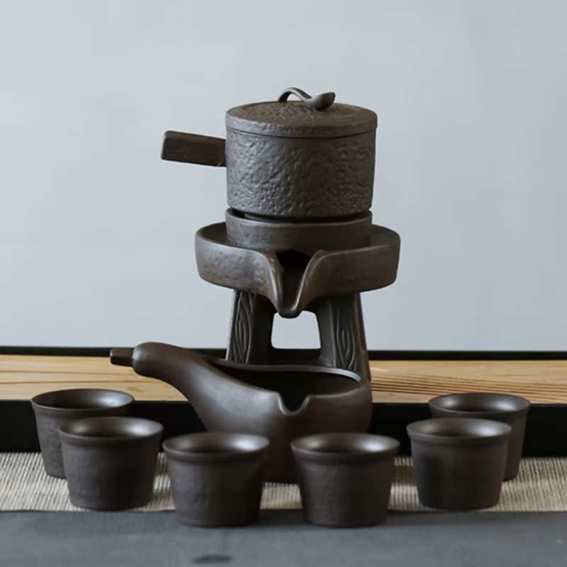 自动茶具套装陶瓷简约中式功夫茶杯茶壶懒人石磨泡茶器|msdalam kategori pinggan mangkuk, set teh, Kung Fu teh - dari Buy2taobao.com untuk memberikan perkhidmatan ejen Taobao profesional membeli