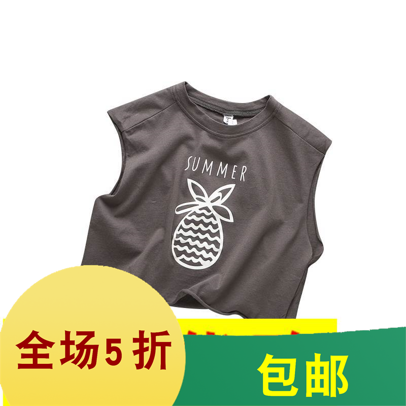 2019夏季新款男童纯棉无袖t恤儿童背心蝙蝠夏装男宝宝打底?|msdalam kategori Kanak-kanak/Bayi/Keluarga dipasang, Vest abah-abah - dari Buy2taobao.com untuk memberikan perkhidmatan ejen Taobao profesional membeli