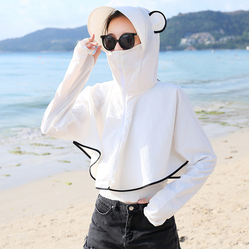 夏季防晒披肩亲子款防晒衣服遮阳防紫外线长袖连帽口罩一体母女装|ruв категории Аксессуары, шарф/шарф/шаль - от Buy2taobao.com для оказания профессиональной услуги покупки агента Taobao