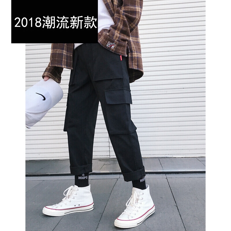 工装裤男春季新品多口袋阔腿休闲裤韩版宽松束脚裤男潮牌嘻哈街舞|ruв категории плесень играть/Аниме/вокруг/cos/настольные игры, Косплей одежды/реквизит/услуги, Косплей мужской одежды - от Buy2taobao.com для оказания профессиональной услуги покупки агента Taobao