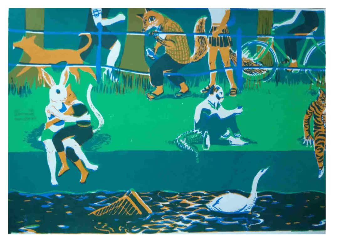 欧洲插画师Miam 限量签名手工丝网版画 河边女性主题 装饰挂画|ruв категории Домашний быт, декоративная живопись, современные декоративные картины - от Buy2taobao.com для оказания профессиональной услуги покупки агента Taobao