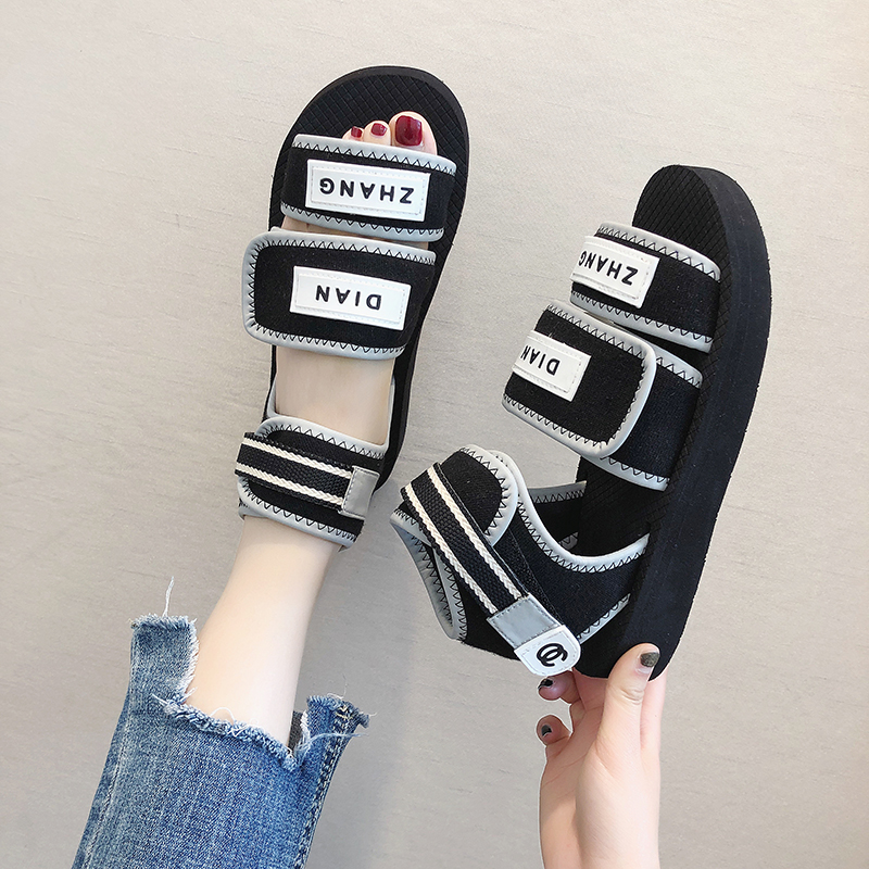 Sandals ins tide 2019 new pattern Korean Edition Versatile fashion Ultra-fire student Sandy beach Rome Flat shoesin the Outdoor/Mountaineer/Camping/Travel Goods , Special outdoor sports equipment , Surf/Water-skiing/Windsurfing , Ski shoes category - from Buy2taobao.com to provide professional Taobao agent buy service