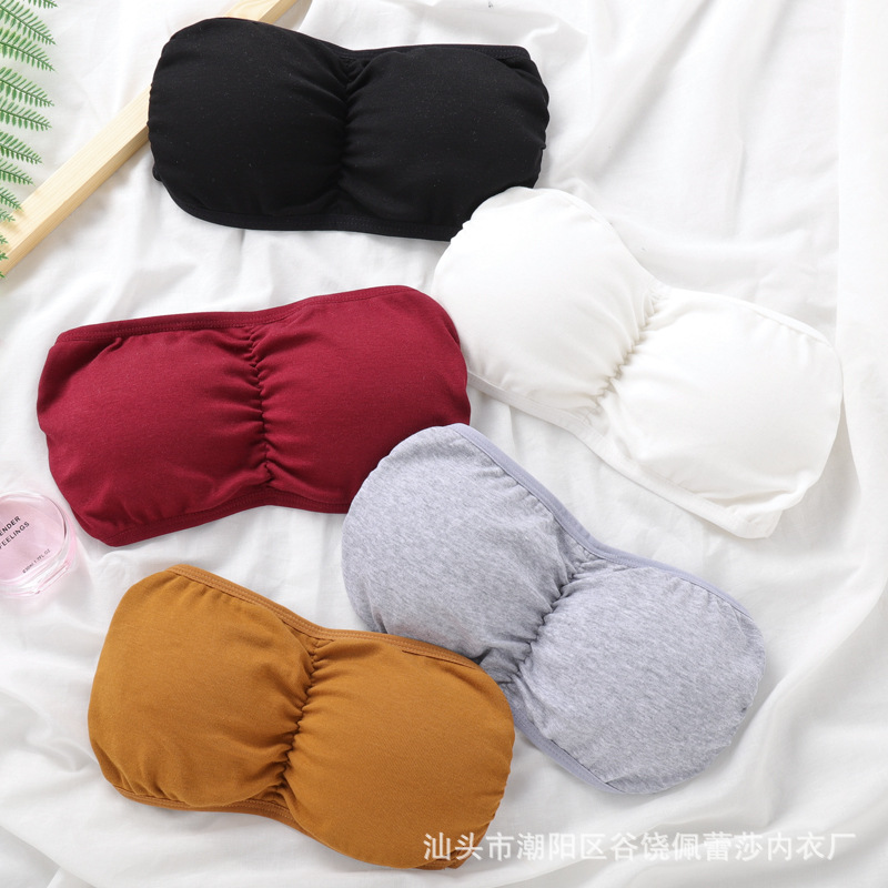 新品螺纹美背交叉裹胸无钢圈打底抹胸女百搭一字围防走光抹胸内衣|msdalam kategori Butik wanita / wanita, wanita saiz besar - dari Buy2taobao.com untuk memberikan perkhidmatan ejen Taobao profesional membeli
