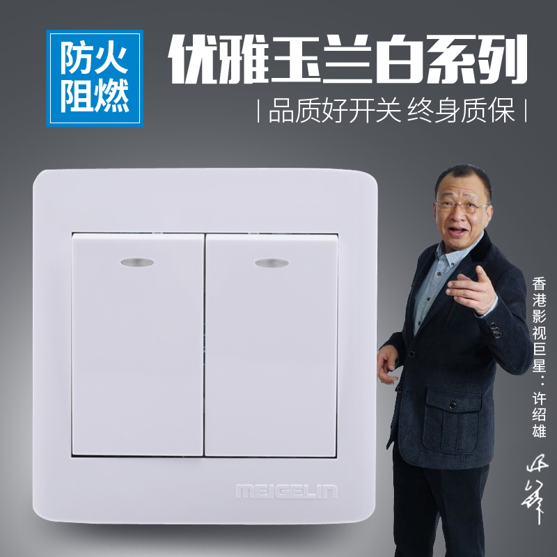 86 Wall switch socket Panel 2 Stripped of Party membership and expelled from public office Double control Double fluorescence Magnoliain the Electronic/Electrician , Switch , Dual control switch category - from Buy2taobao.com to provide professional Taobao agent buy service