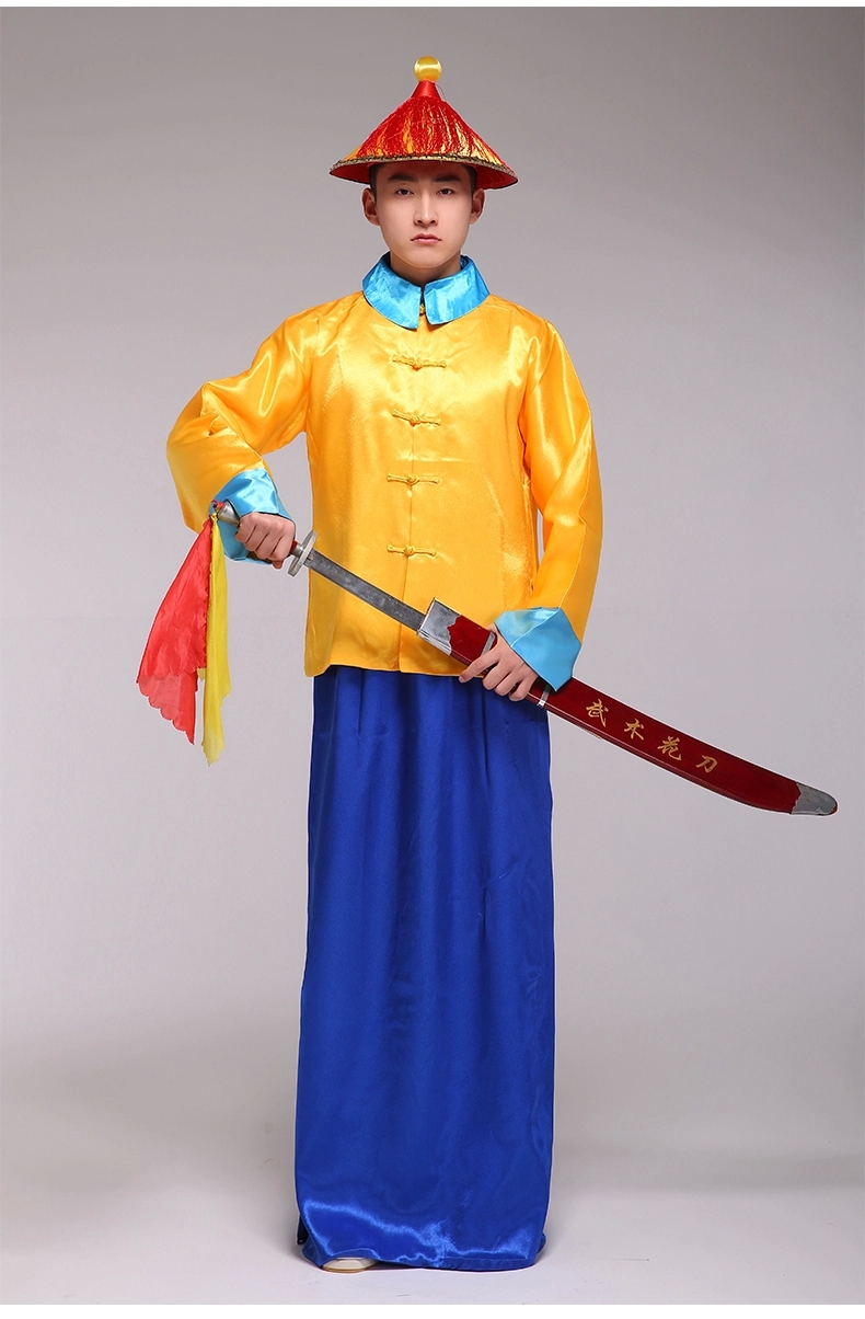 清朝御前侍卫官兵服 御林军清兵古装衙役护卫影视服装黄马褂|msdalam kategori Butik wanita / wanita, pakaian/pakaian kebangsaan/peringkat pakaian, pakaian kebangsaan/pakaian - dari Buy2taobao.com untuk memberikan perkhidmatan ejen Taobao profesional membeli