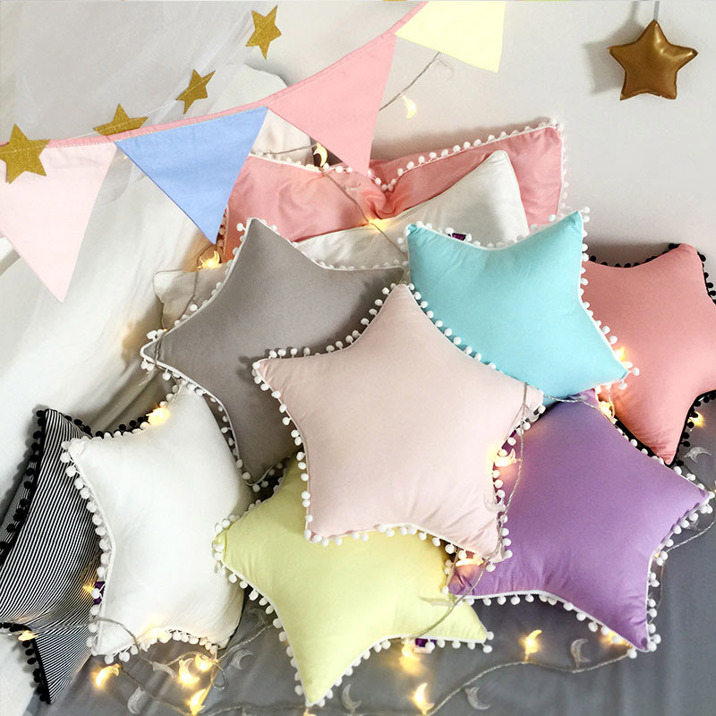 Hearts Pillows lovely Wuxing Hair ball sofa summer Pillows The bed Pillow star Cushion INS starin the Home Fabric , Pillow/Pillow category - from Buy2taobao.com to provide professional Taobao agent buy service