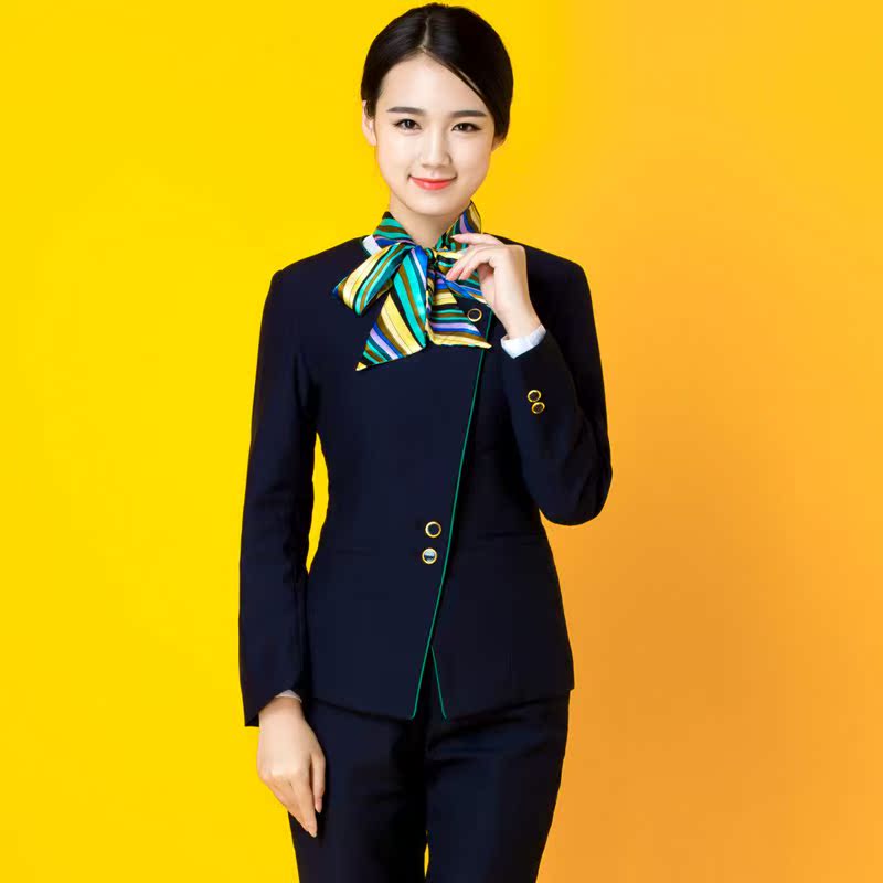 秋冬新款酒店旅館工作服女套裝制服營業廳員櫃台西服外套褲子襯衫在類目 女裝/女士精品, 套裝/學生校服/工作制服, 職業女褲套裝中 - 來自Buy2taobao.com提供專業的淘寶代購服務