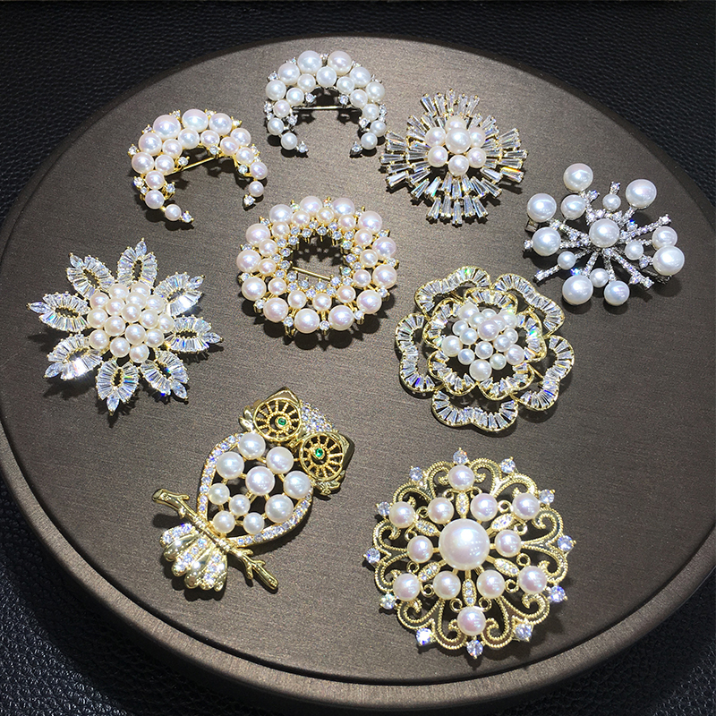 Saliya 毛衣珍珠胸针女胸花配饰高档简约百搭别衣服的固定扣气质在类目 饰品/流行首饰/时尚饰品新, 胸针中 - 来自Buy2taobao.com提供专业的淘宝代购服务