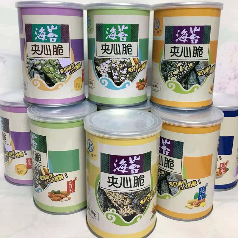 夹心海苔120元20罐每罐40克儿童孕妇休闲零食芝麻夹心海苔包邮在类目 零食/坚果/特产, 鱿鱼丝/鱼干/海味即食, 海苔系列中 - 来自Buy2taobao.com提供专业的淘宝代购服务