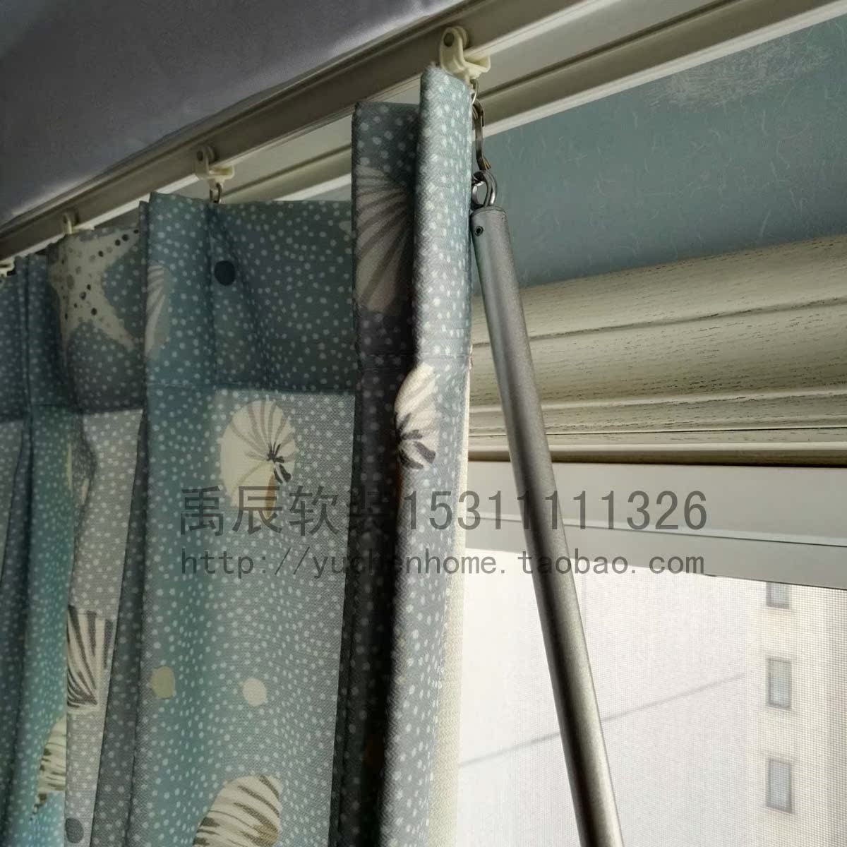 賓館鐵藝工程窗簾手拉杆鋁合金家用窗簾拉杆加長手動拉棒2支免郵在類目 居家布藝, 窗簾門簾及配件, 輔料配件, 簾杆中 - 來自Buy2taobao.com提供專業的淘寶代購服務