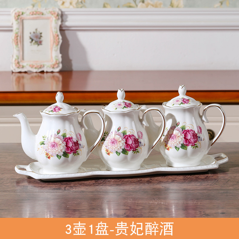 家用陶瓷调味壶欧式调料瓶套装厨房油盐酱醋壶耐高温带盖小油壶在类目 厨房/烹饪用具, 厨用小工具/厨房储物, 储物瓶罐/厨房储物器皿, 油壶中 - 来自Buy2taobao.com提供专业的淘宝代购服务